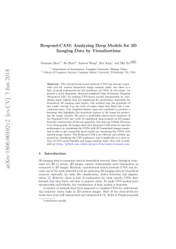 Respond-CAM: Analyzing Deep Models for 3D Imaging Data by Visualizations