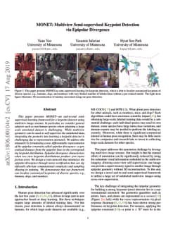 MONET: Multiview Semi-supervised Keypoint Detection via Epipolar
  Divergence