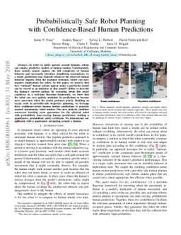 Probabilistically Safe Robot Planning with Confidence-Based Human
  Predictions