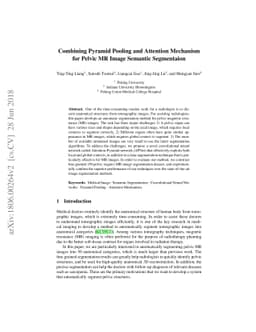 Combining Pyramid Pooling and Attention Mechanism for Pelvic MR Image
  Semantic Segmentaion