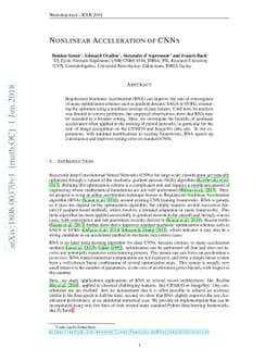 Nonlinear Acceleration of CNNs