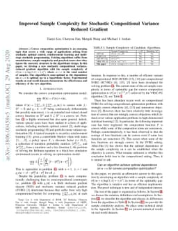 Improved Sample Complexity for Stochastic Compositional Variance Reduced
  Gradient