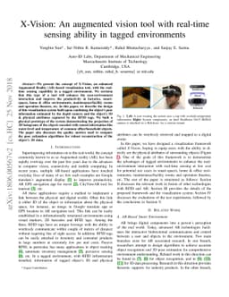 X-Vision: An augmented vision tool with real-time sensing ability in
  tagged environments