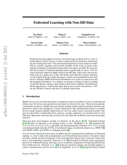 Federated Learning with Non-IID Data