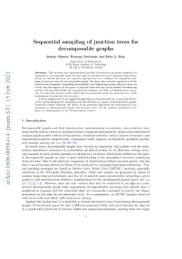Sequential sampling of junction trees for decomposable graphs