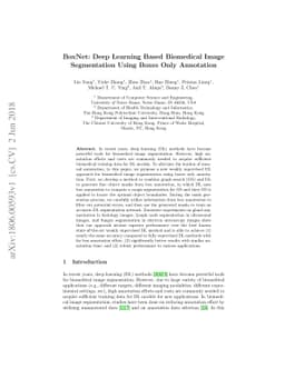BoxNet: Deep Learning Based Biomedical Image Segmentation Using Boxes
  Only Annotation