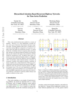 Hierarchical Attention-Based Recurrent Highway Networks for Time Series
  Prediction