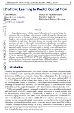 ProFlow: Learning to Predict Optical Flow