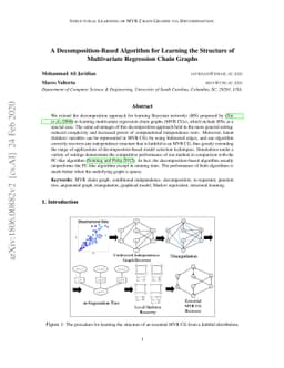 Structural Learning of Multivariate Regression Chain Graphs via
  Decomposition