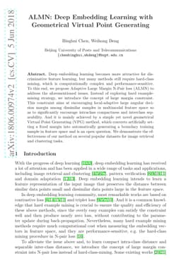 ALMN: Deep Embedding Learning with Geometrical Virtual Point Generating