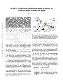 SuMo-SS: Submodular Optimization Sensor Scattering for Deploying Sensor
  Networks by Drones