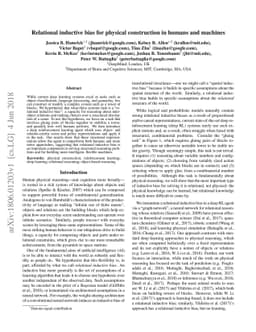 Relational inductive bias for physical construction in humans and
  machines