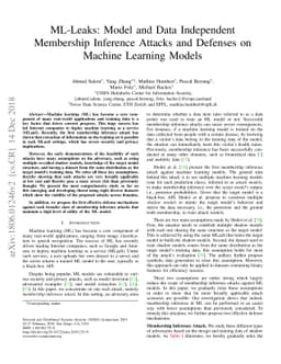 ML-Leaks: Model and Data Independent Membership Inference Attacks and
  Defenses on Machine Learning Models