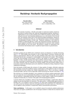 Backdrop: Stochastic Backpropagation