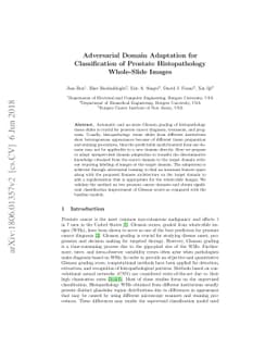 Adversarial Domain Adaptation for Classification of Prostate
  Histopathology Whole-Slide Images