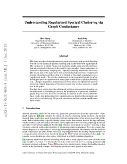 Understanding Regularized Spectral Clustering via Graph Conductance