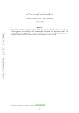 A Primer on Causal Analysis