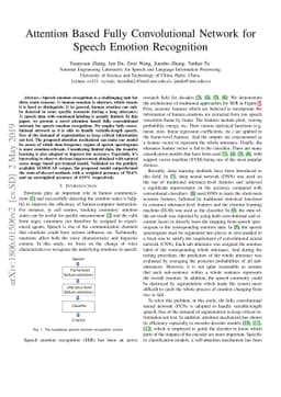 Attention Based Fully Convolutional Network for Speech Emotion
  Recognition