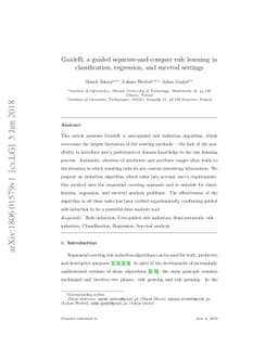 GuideR: a guided separate-and-conquer rule learning in classification,
  regression, and survival settings