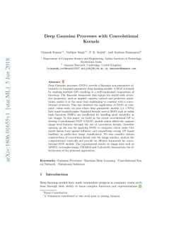 Deep Gaussian Processes with Convolutional Kernels