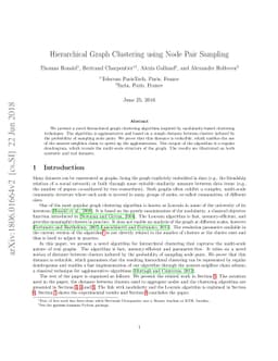 Hierarchical Graph Clustering using Node Pair Sampling