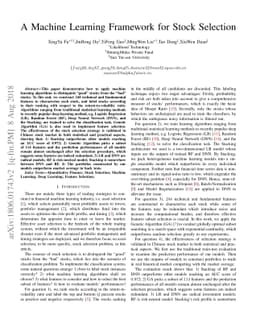 A Machine Learning Framework for Stock Selection