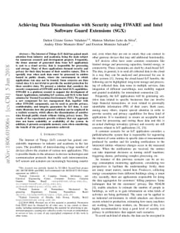 Achieving Data Dissemination with Security using FIWARE and Intel
  Software Guard Extensions (SGX)
