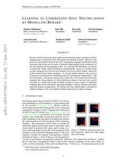 Learning to Understand Goal Specifications by Modelling Reward