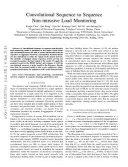 Convolutional Sequence to Sequence Non-intrusive Load Monitoring