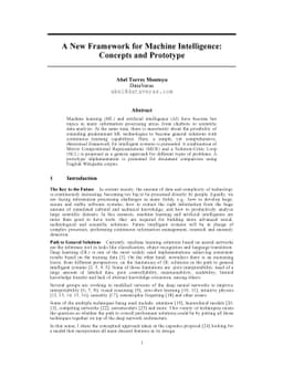 A New Framework for Machine Intelligence: Concepts and Prototype