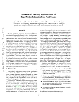 PointFlowNet: Learning Representations for Rigid Motion Estimation from
  Point Clouds