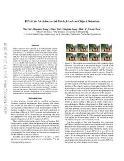 DPatch: An Adversarial Patch Attack on Object Detectors