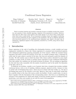 Conditional Linear Regression
