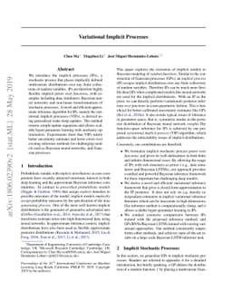 Variational Implicit Processes
