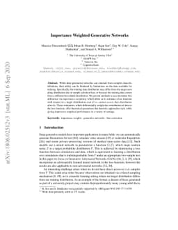 Importance Weighted Generative Networks