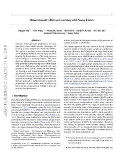 Dimensionality-Driven Learning with Noisy Labels