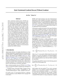 Stein Variational Gradient Descent Without Gradient