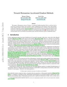 Towards Riemannian Accelerated Gradient Methods