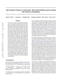 Self-Consistent Trajectory Autoencoder: Hierarchical Reinforcement
  Learning with Trajectory Embeddings