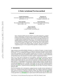 A Stein variational Newton method