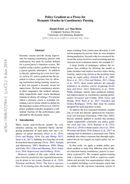Policy Gradient as a Proxy for Dynamic Oracles in Constituency Parsing
