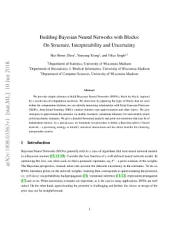 Building Bayesian Neural Networks with Blocks: On Structure,
  Interpretability and Uncertainty