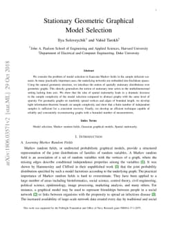 Stationary Geometric Graphical Model Selection