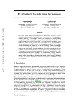 Deep Curiosity Loops in Social Environments