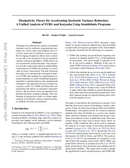 Dissipativity Theory for Accelerating Stochastic Variance Reduction: A
  Unified Analysis of SVRG and Katyusha Using Semidefinite Programs