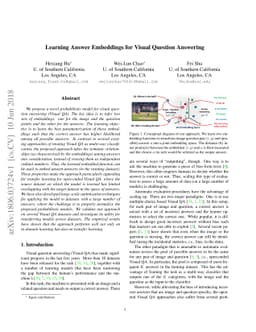 Learning Answer Embeddings for Visual Question Answering