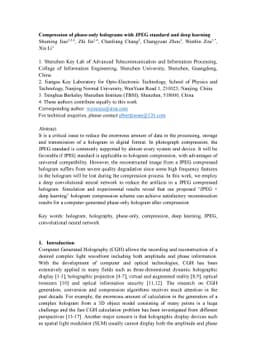 Compression of phase-only holograms with JPEG standard and deep learning
