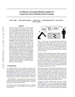 An Efficient, Generalized Bellman Update For Cooperative Inverse
  Reinforcement Learning