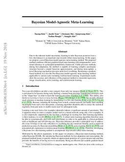 Bayesian Model-Agnostic Meta-Learning