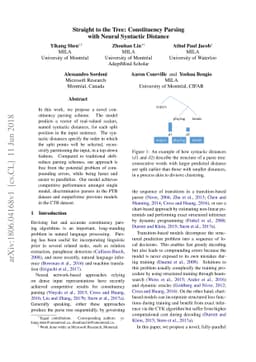 Straight to the Tree: Constituency Parsing with Neural Syntactic
  Distance